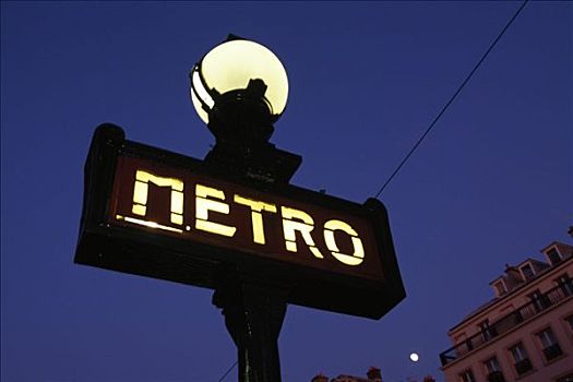 地铁,标识,巴黎,法国