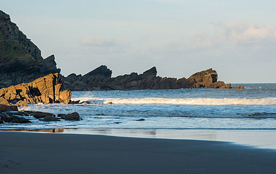 岩石,海岸线,北方,德文郡,英格兰