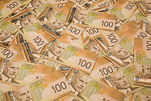 加拿大,美元,货币,钞票,工作室