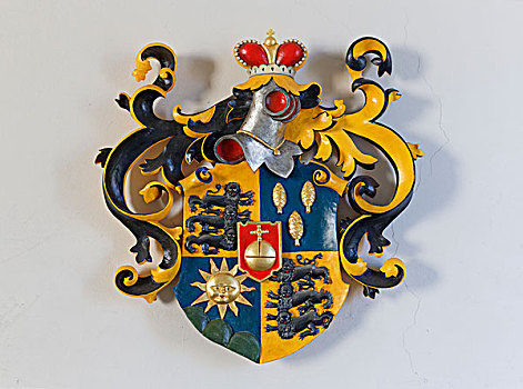 盾徽,宫殿,莱茵河谷,奥地利,欧洲