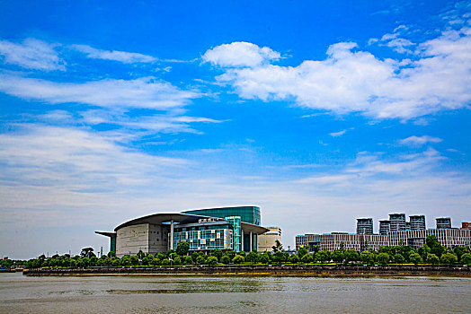 剧院,外景,江面,姚江