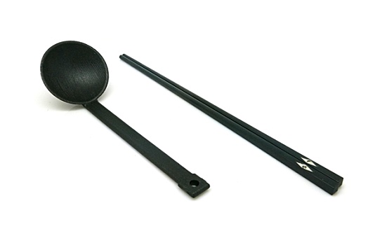 黑色,勺子,筷子,隔绝