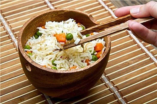 米饭,蔬菜