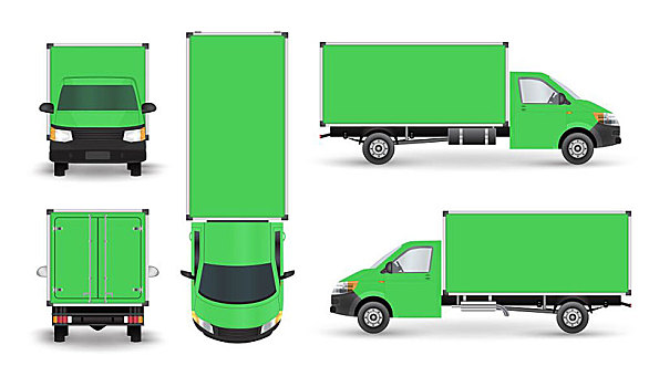 绿色,卡车,象征