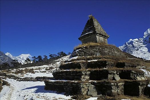 尼泊尔,珠穆朗玛峰,昆布,圣骨冢