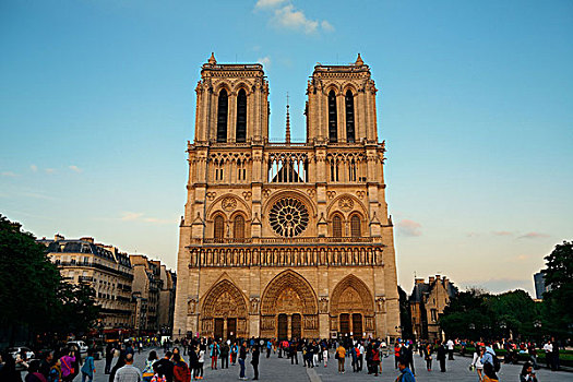 巴黎,法国,五月,大教堂,旅游,日落,人口,2米,首都,城市