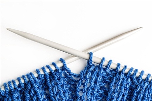 特写,蓝色,编织,围巾