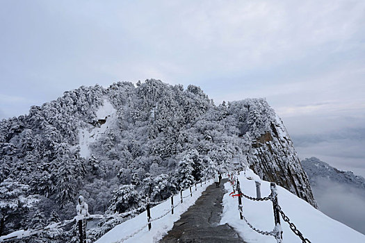 雪后华山宛如画