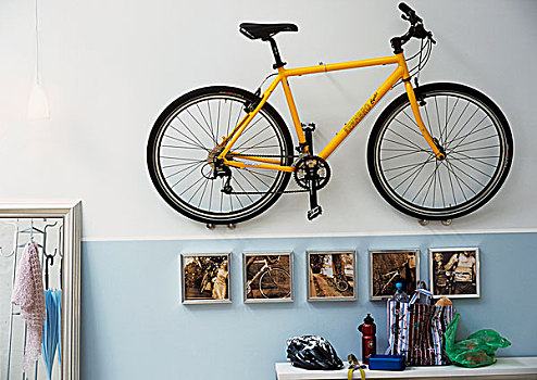 自行车,墙壁,大厅