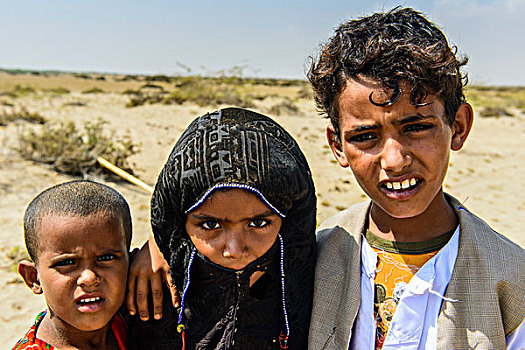 孩子,荒芜,厄立特里亚,非洲