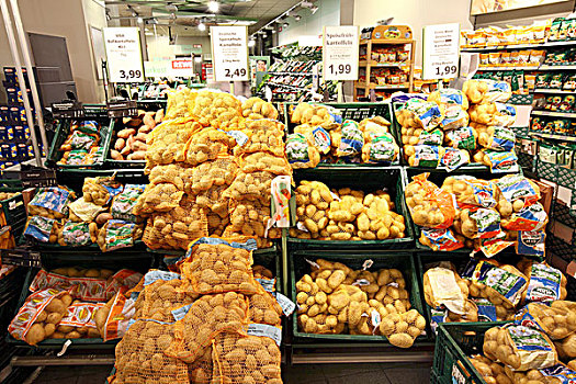 土豆产品,农产品,自助,食物,超市,德国,欧洲