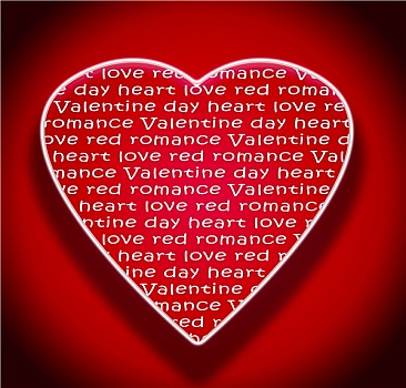 红色,爱心,情人节,印刷术