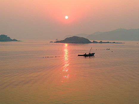 威海半月湾日出美景