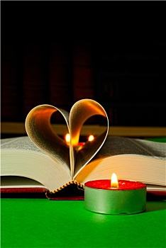 翻书,燃烧,蜡烛