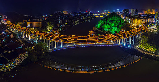 三江侗族自治县夜景图片