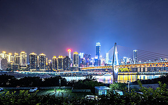 城市,天际线,重庆,夜晚