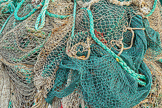 渔网,多样,彩色,港口