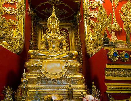 佛像,契迪,寺院,室内,寺庙,省,泰国,亚洲