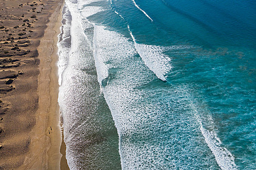 波浪,室外,沙滩,干盐湖,靠近,兰索罗特岛,加纳利群岛,西班牙,欧洲
