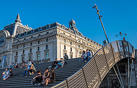 法国,巴黎,地区,钢铁,看台,脚,博物馆