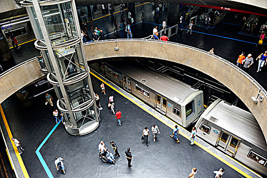 地铁站,圣保罗,巴西,南美