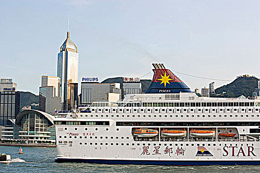 游船,维多利亚港,香港