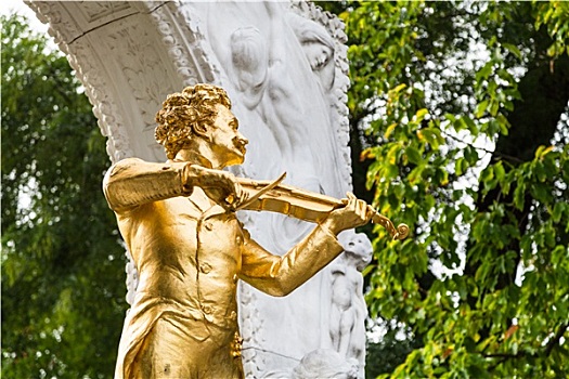雕塑,约翰施特劳斯,特写,城市公园,维也纳