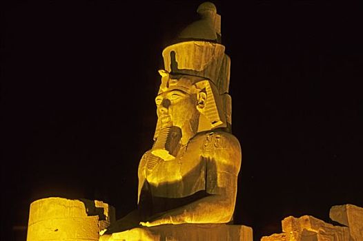 卢克索神庙,夜晚,埃及