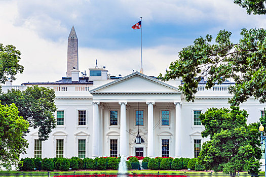 白宫,门,华盛顿纪念碑,宾夕法尼亚,华盛顿特区