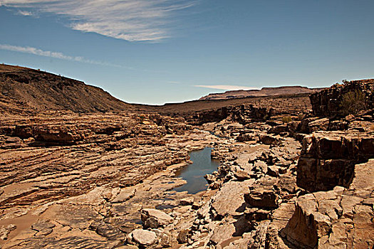 风景,鱼河大峡谷,纳米比亚