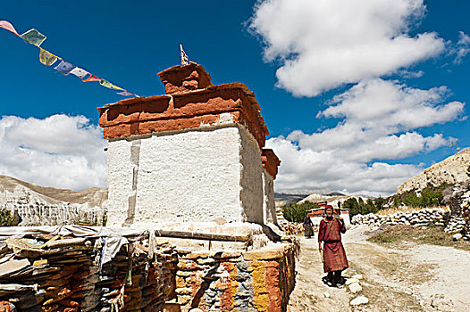 墙壁,纪念碑,喜马拉雅山,尼泊尔,亚洲