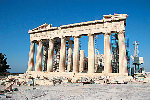 希腊艺术,帕特侬神庙,建造,领导,多利安式,建筑,设计,建筑师,卫城,雅典,阿提卡,中心,希腊
