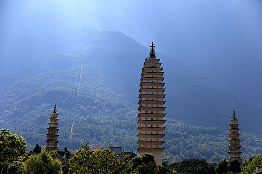 大理,三塔,洱海