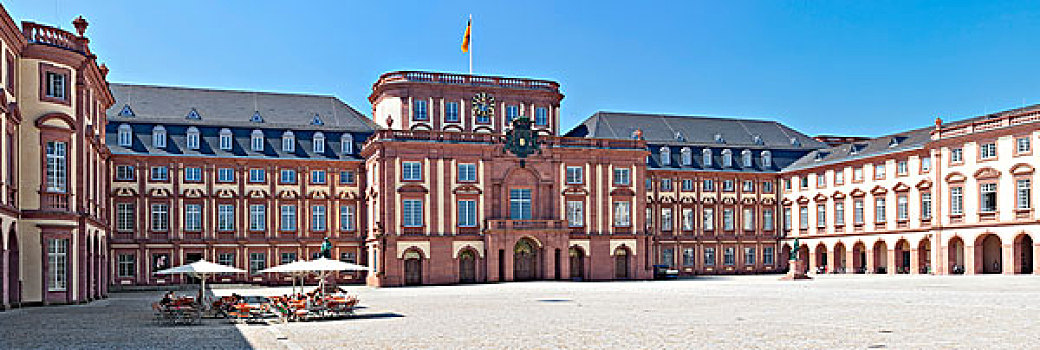 城堡,曼海姆,皇家,宫殿,巴登符腾堡,德国,欧洲