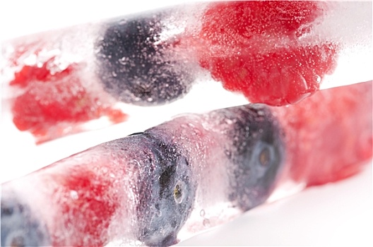 树莓,黑莓,冰冻,冰,棍