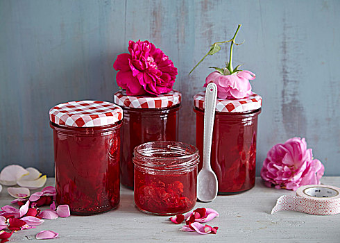 草莓,玫瑰,胶冻,玫瑰香水味