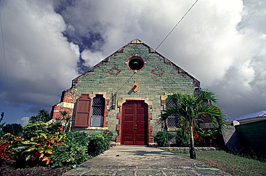 加勒比,安提瓜岛,乡村,老,英国国教,教堂