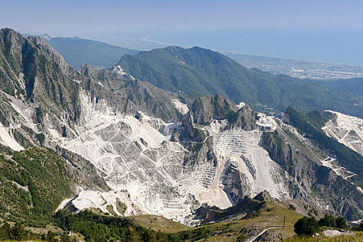 风景,大理石,采石场