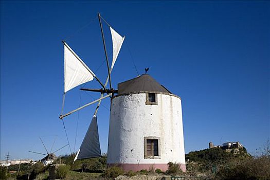 风车,靠近,葡萄牙,欧洲