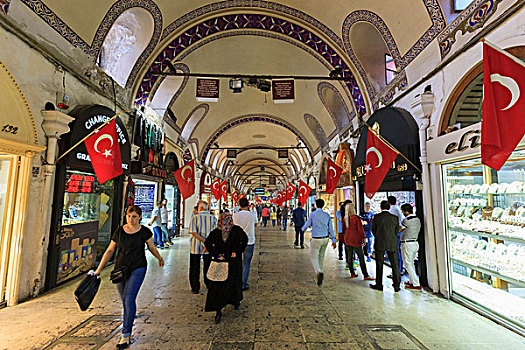 大巴扎集市,室内市场,伊斯坦布尔,土耳其