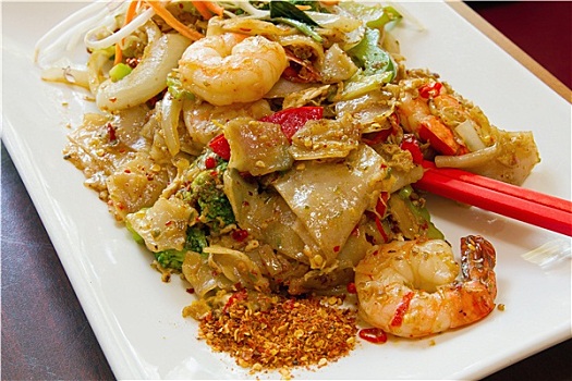 泰国,米线,对虾,盘子