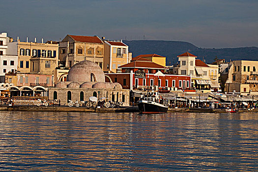 希腊,克里特岛,哈尼亚,老,港口
