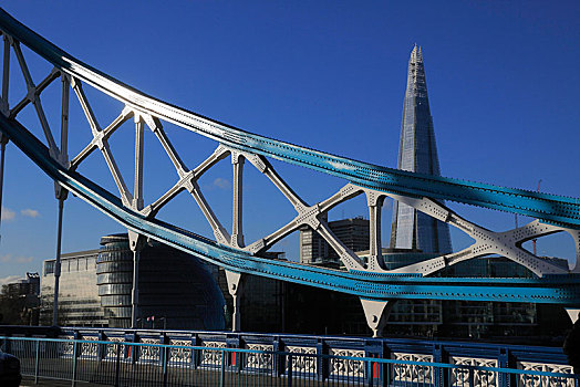 塔桥,看,碎片,建筑,建筑师,钢琴,伦敦,区域,英格兰,英国,欧洲