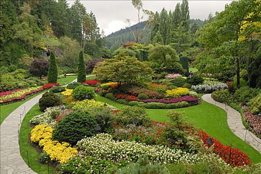 宝翠花园,靠近,维多利亚,温哥华岛,不列颠哥伦比亚省,加拿大,北美