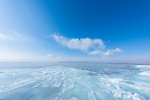 青海湖,冬季,风光