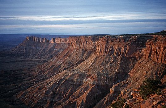 美国,犹他,峡谷地国家公园,俯视图,峡谷