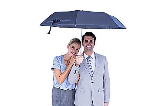 商务人士,拿着,黑色,伞,白色背景,背景
