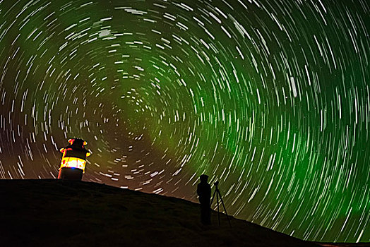 星迹,灯塔,北极光,冰岛