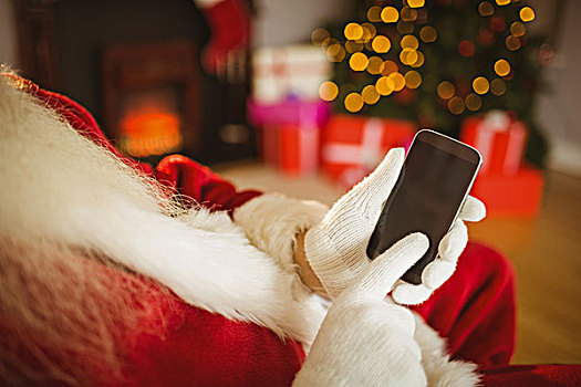 圣诞老人,接触,智能手机,圣诞节