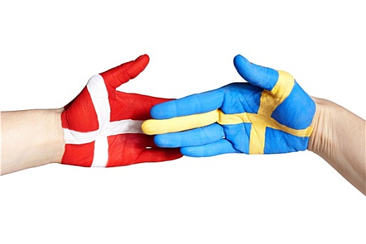 丹麦人,瑞典,握手